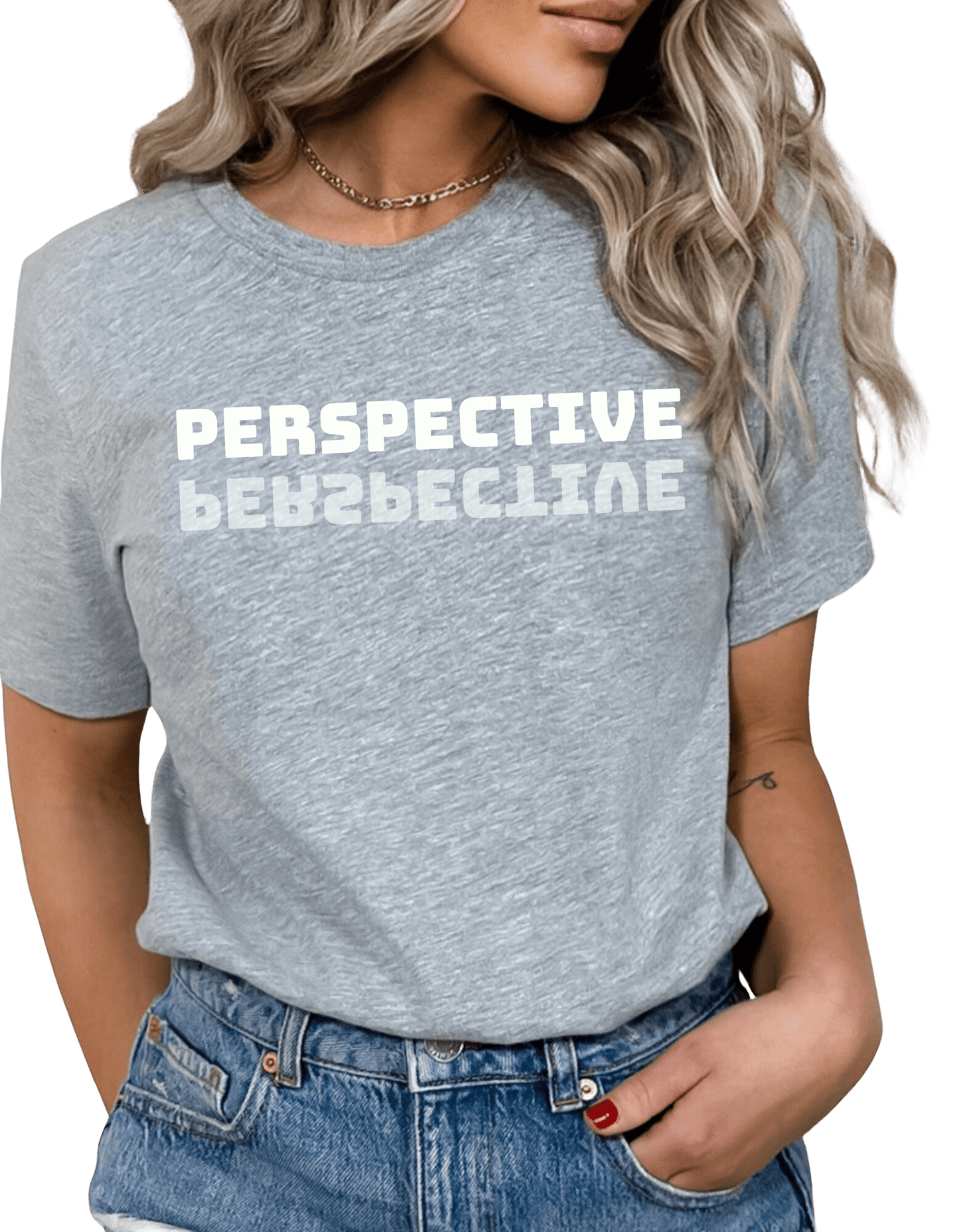 PERSPECTIVE Eco-Friendly, Fair Trade Gray Unisex T-Shirt Top