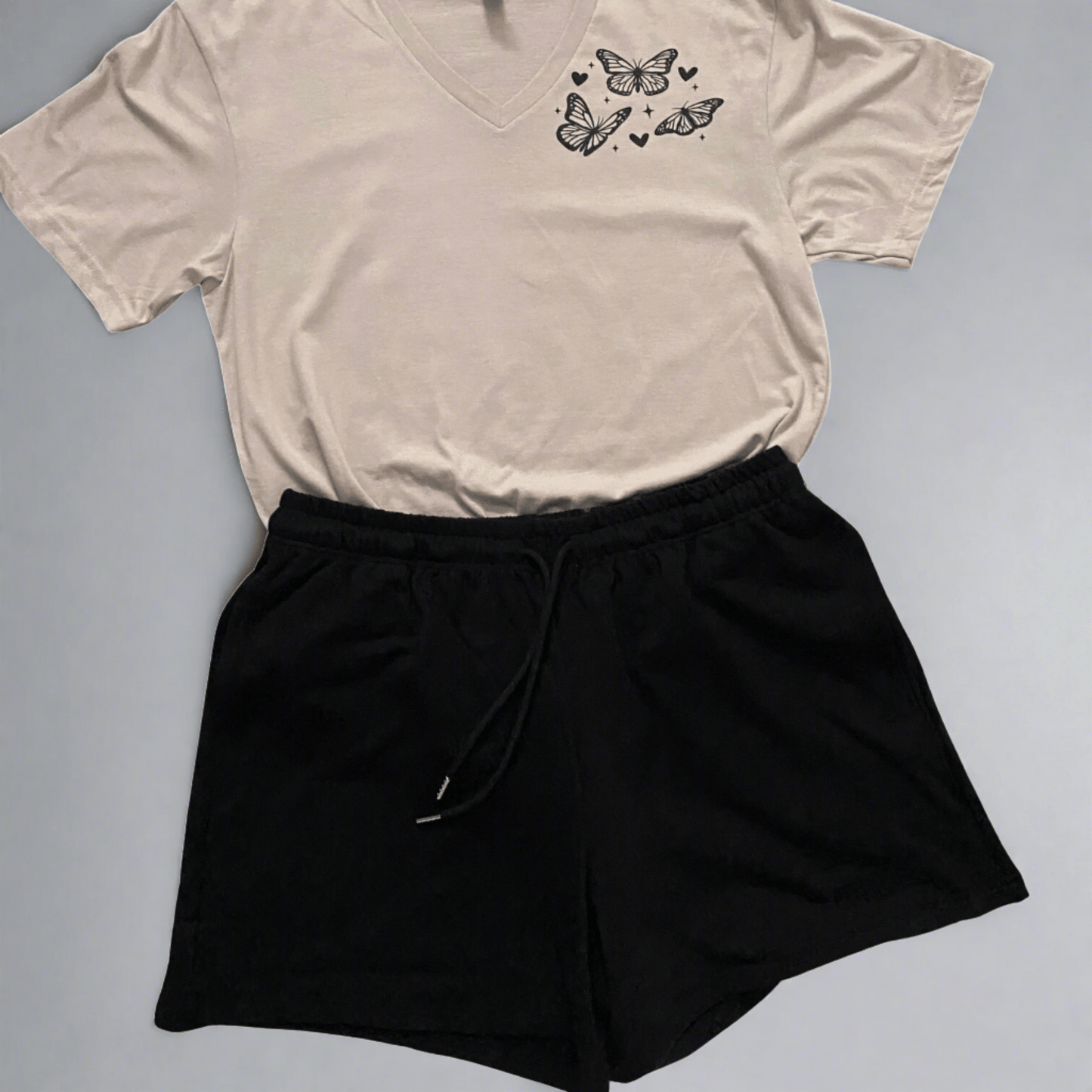 Black Bamboo Lightweight Womenswear Shorts with Pockets