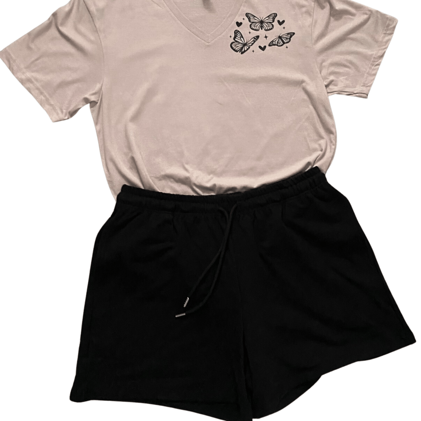Black Bamboo Lightweight Sweatshorts with Pockets