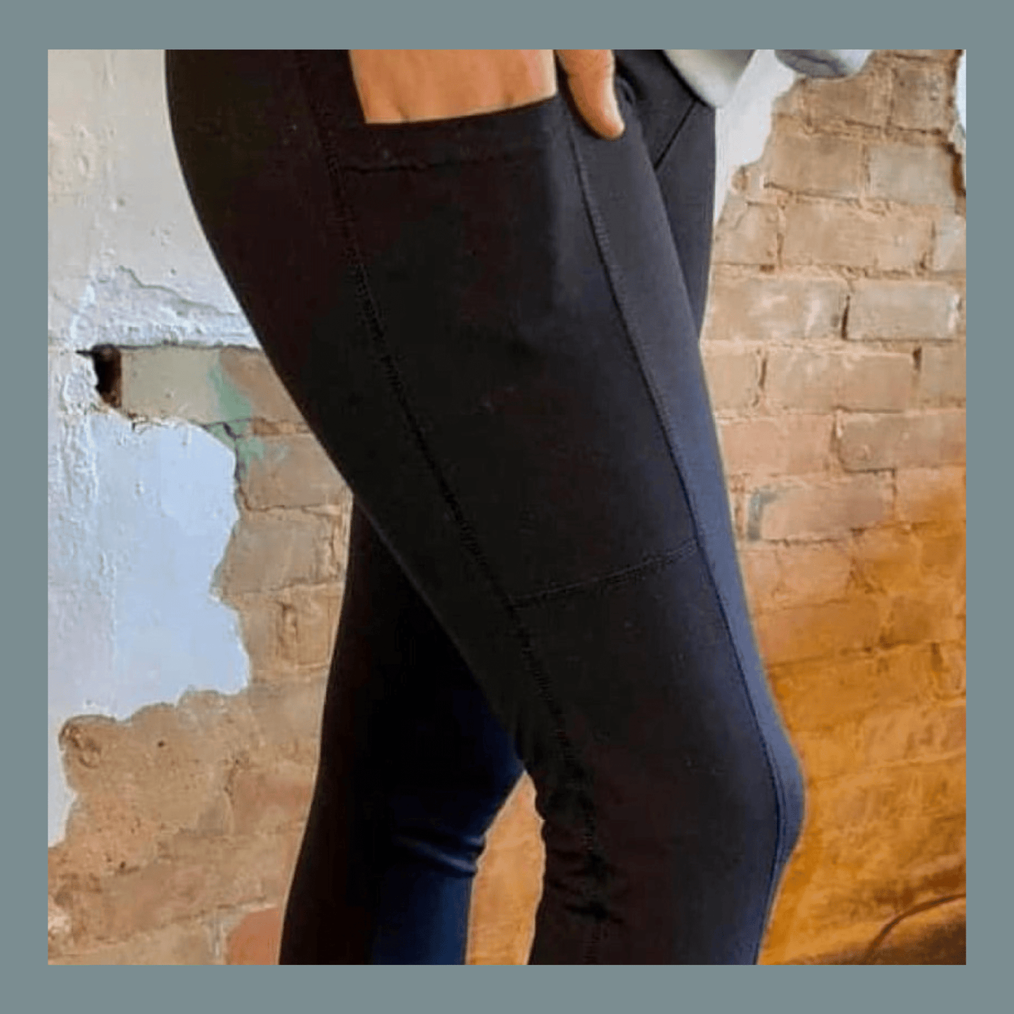 Anchors Away Black Capri Women's Leggings with Pockets