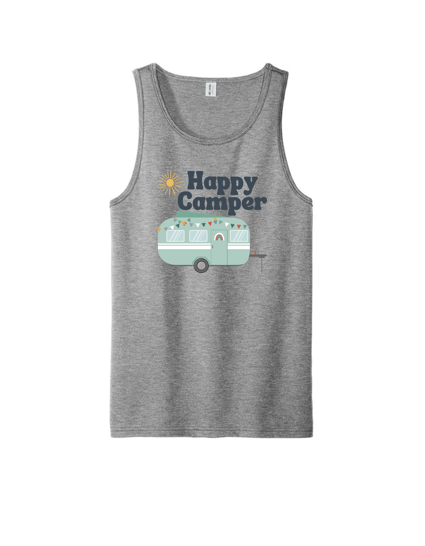 Happy Camper Gray Tank Top