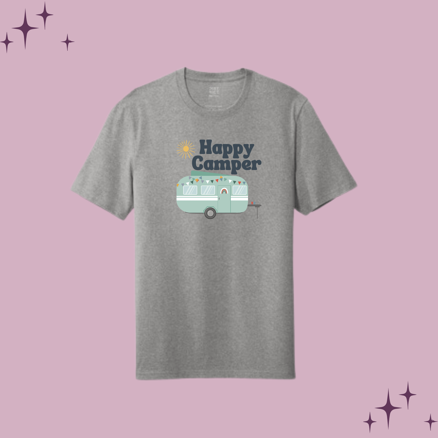 Happy Camper Grey T-Shirt
