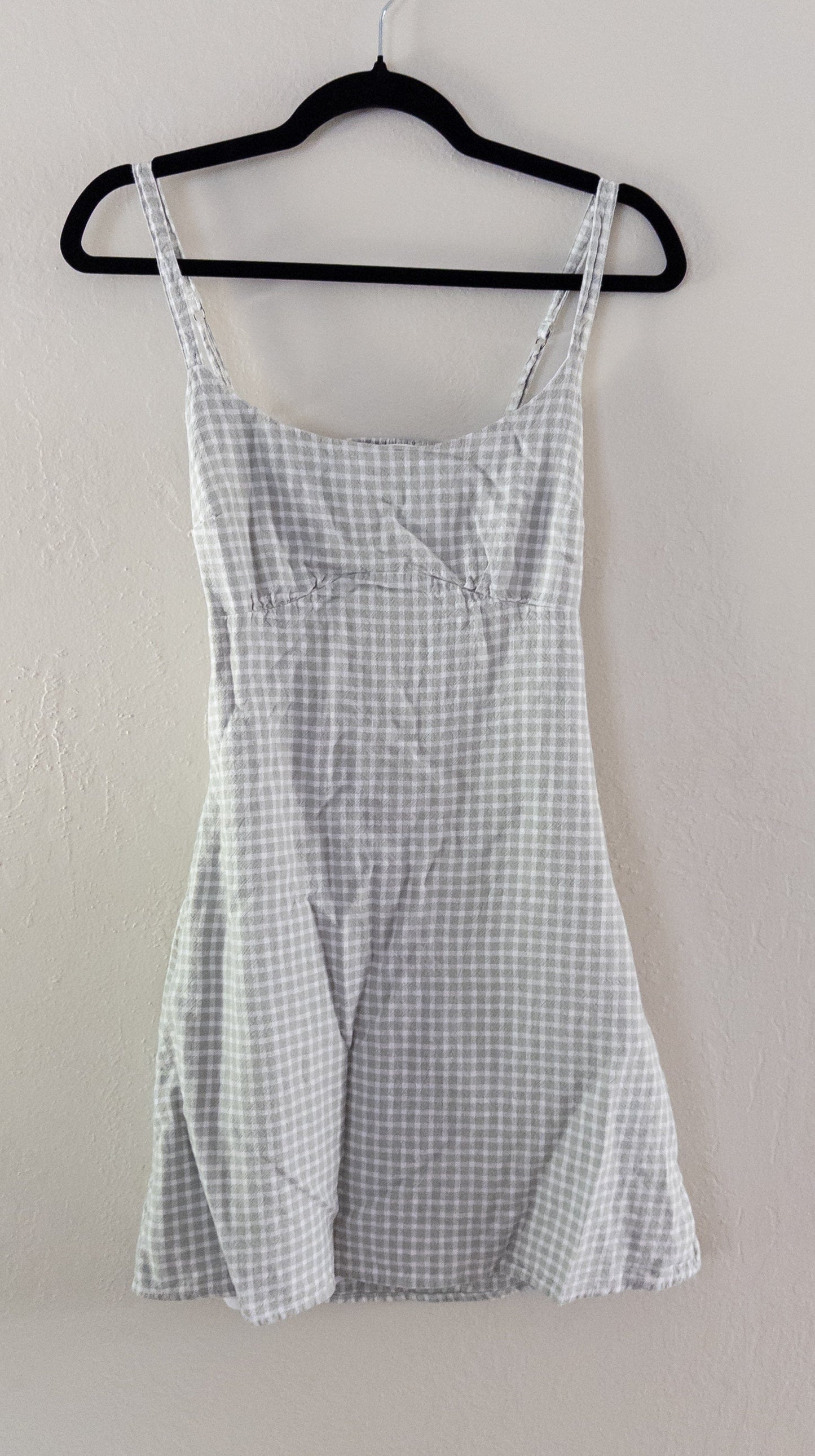 Hollister Green and White Checkered Sundress PRE-LOVED