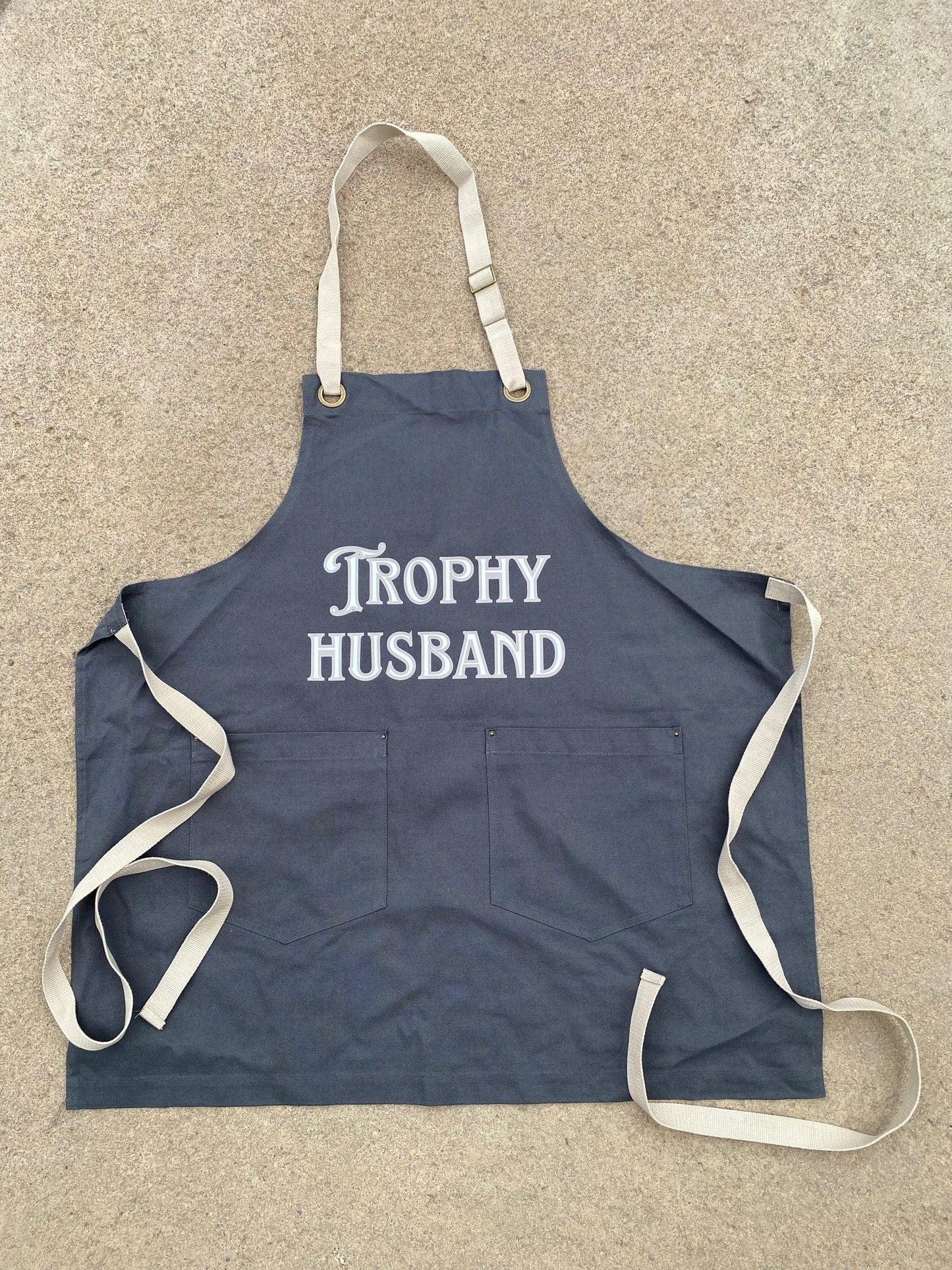 Trophy Husband Full Length Magnet and Stone Apron