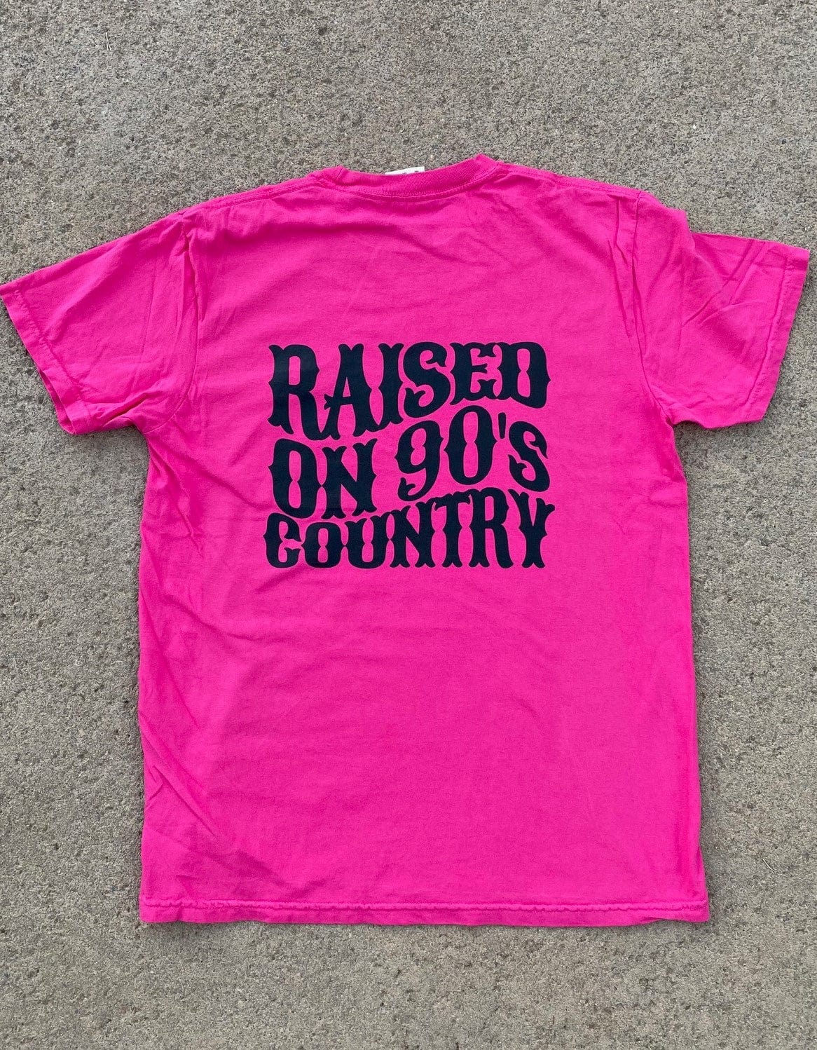 Raised on 90s Country Bright Pink T-Shirt