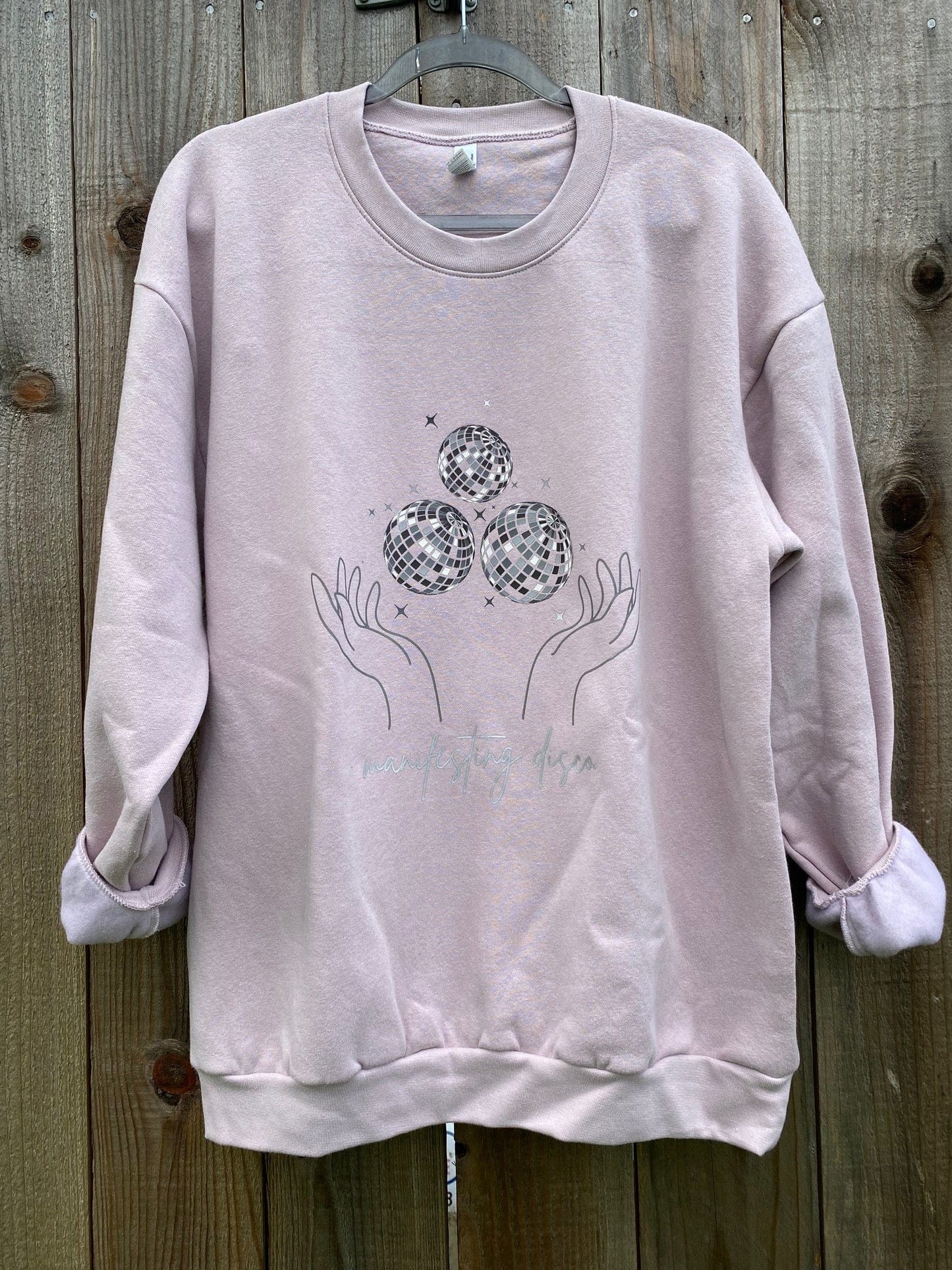 Manifesting Disco with Disco Balls Eco-Friendly Sweatshirt