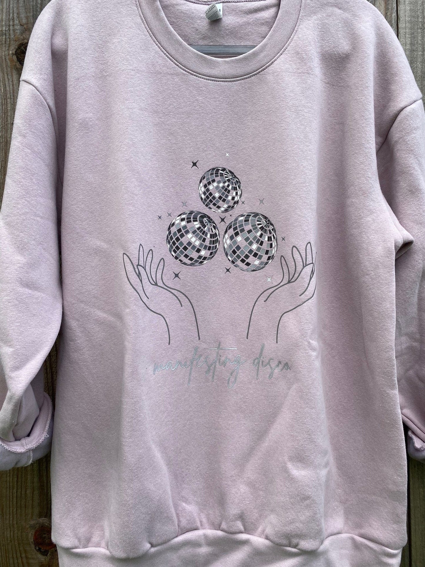 Manifesting Disco with Disco Balls Eco-Friendly Sweatshirt