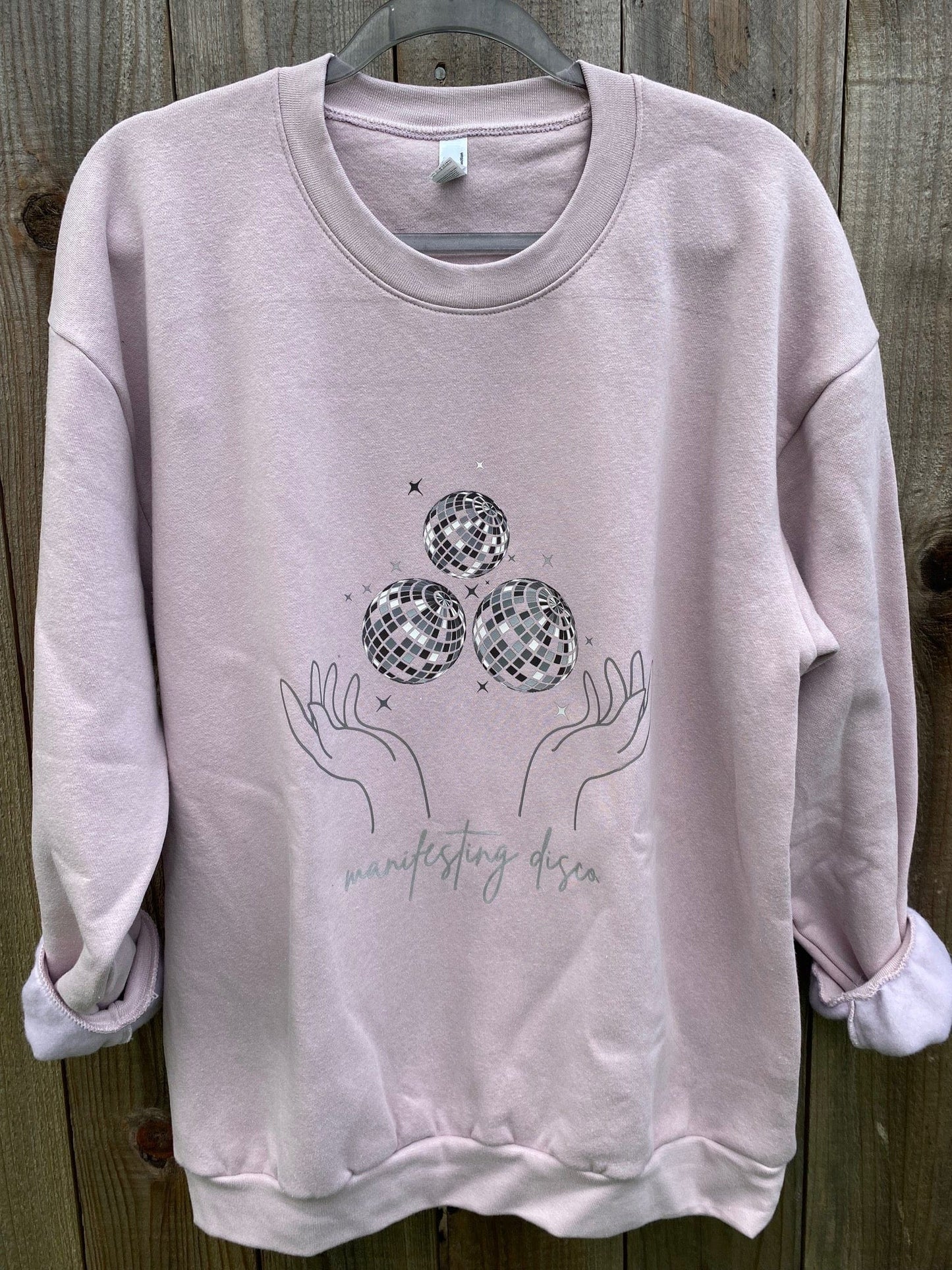 Manifesting Disco with Disco Balls Eco-Friendly Sweatshirt
