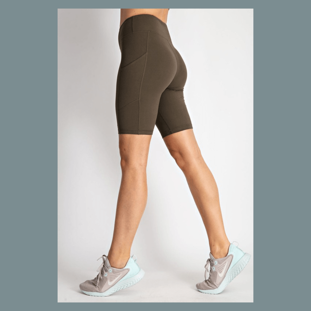 Olive-You Buttery Soft Biker Shorts with Pockets