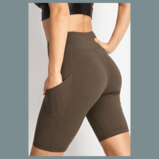 Olive-You Buttery Soft Biker Shorts with Pockets