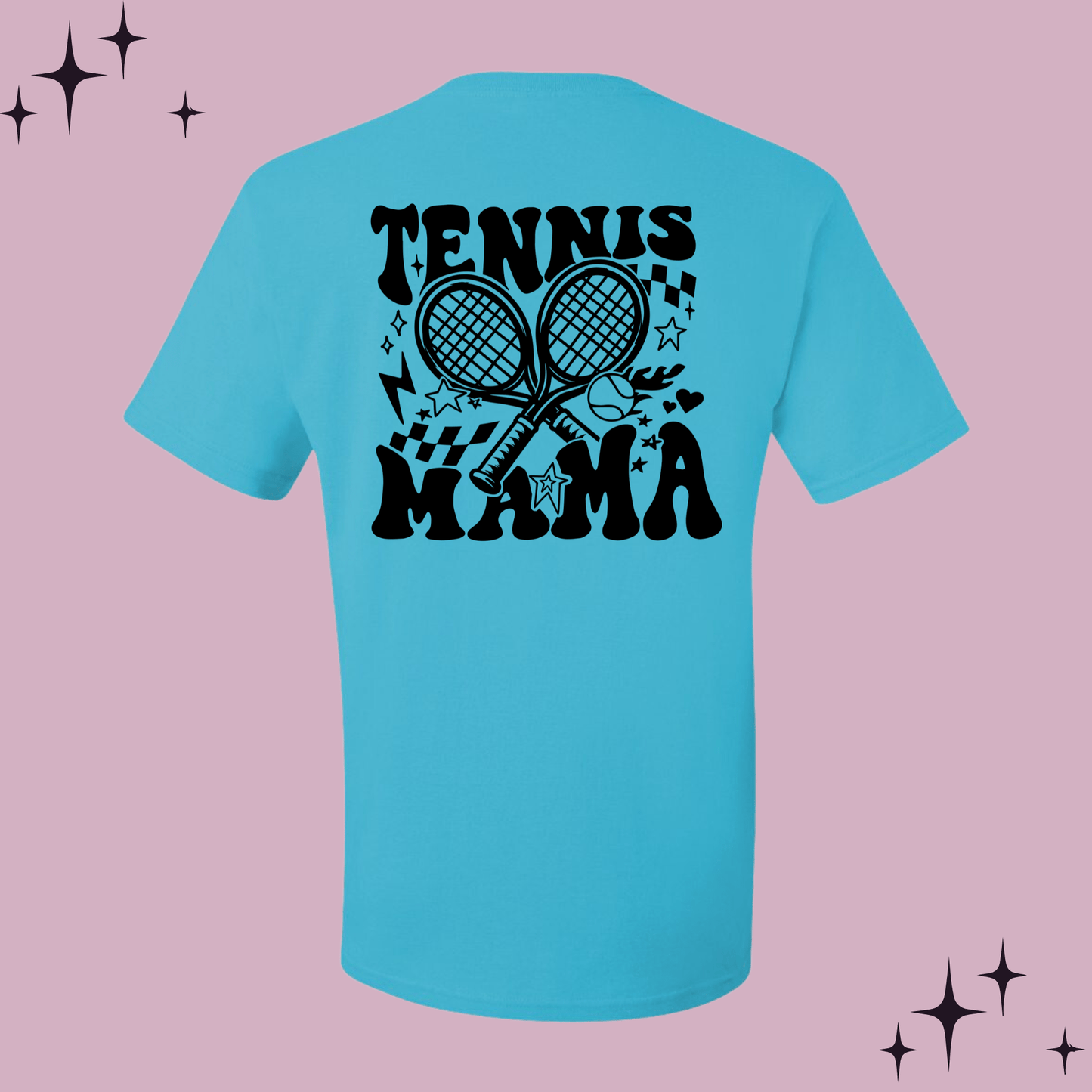 Tennis Mama Aquatic Blue T-Shirt
