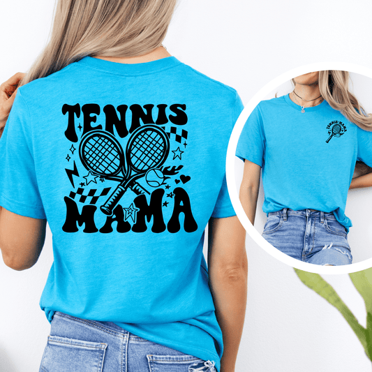 Tennis Mama Aquatic Blue T-Shirt
