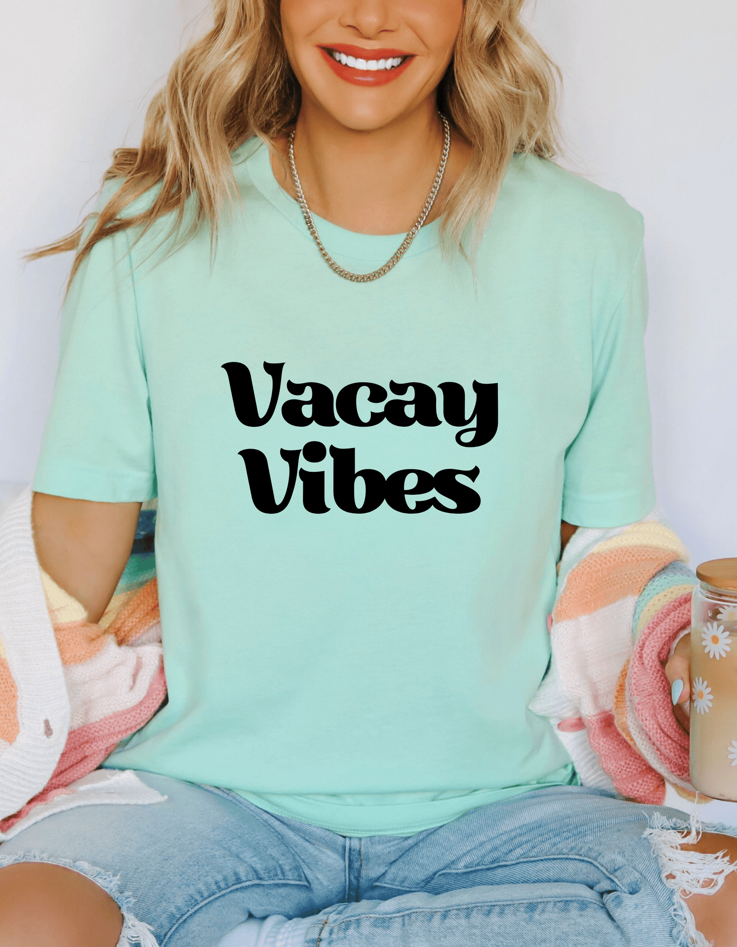 Vacay Vibes Mint Green Unisex Comfortable T-Shirt Top