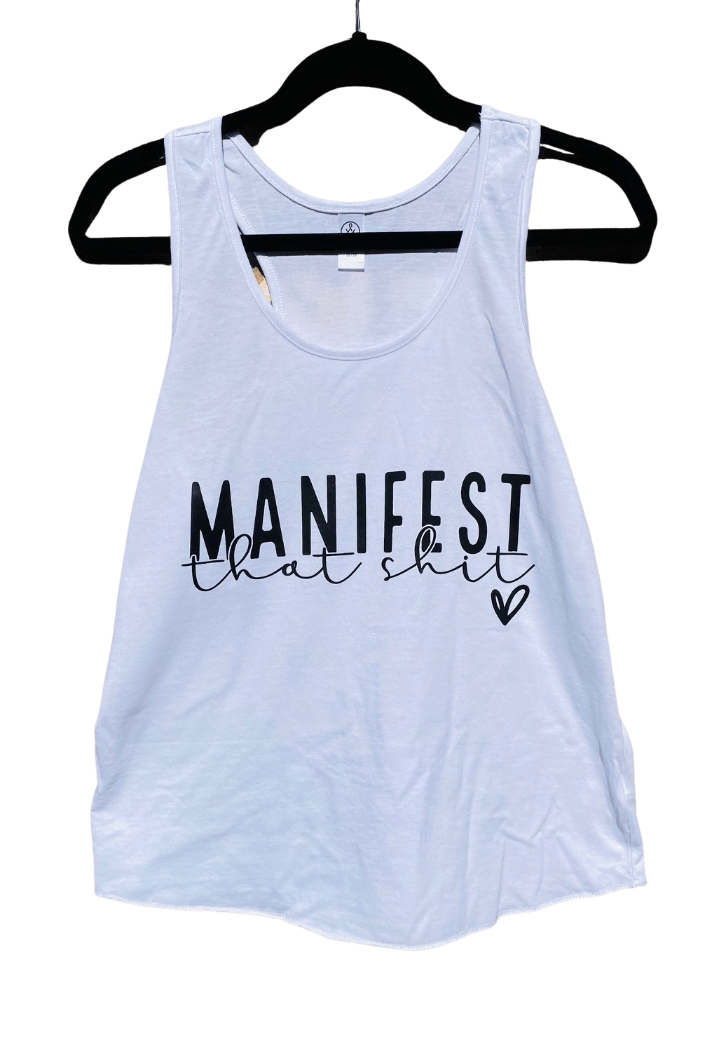 Manifest that _ White Racer Back Sustainably Made Tank Top