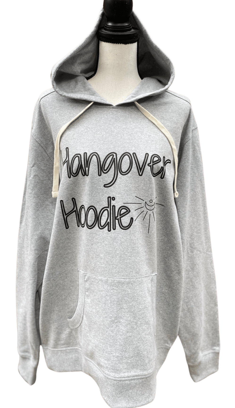 Hangover Hoodie Gray with Boho Starburst Wild Harmony Boutique