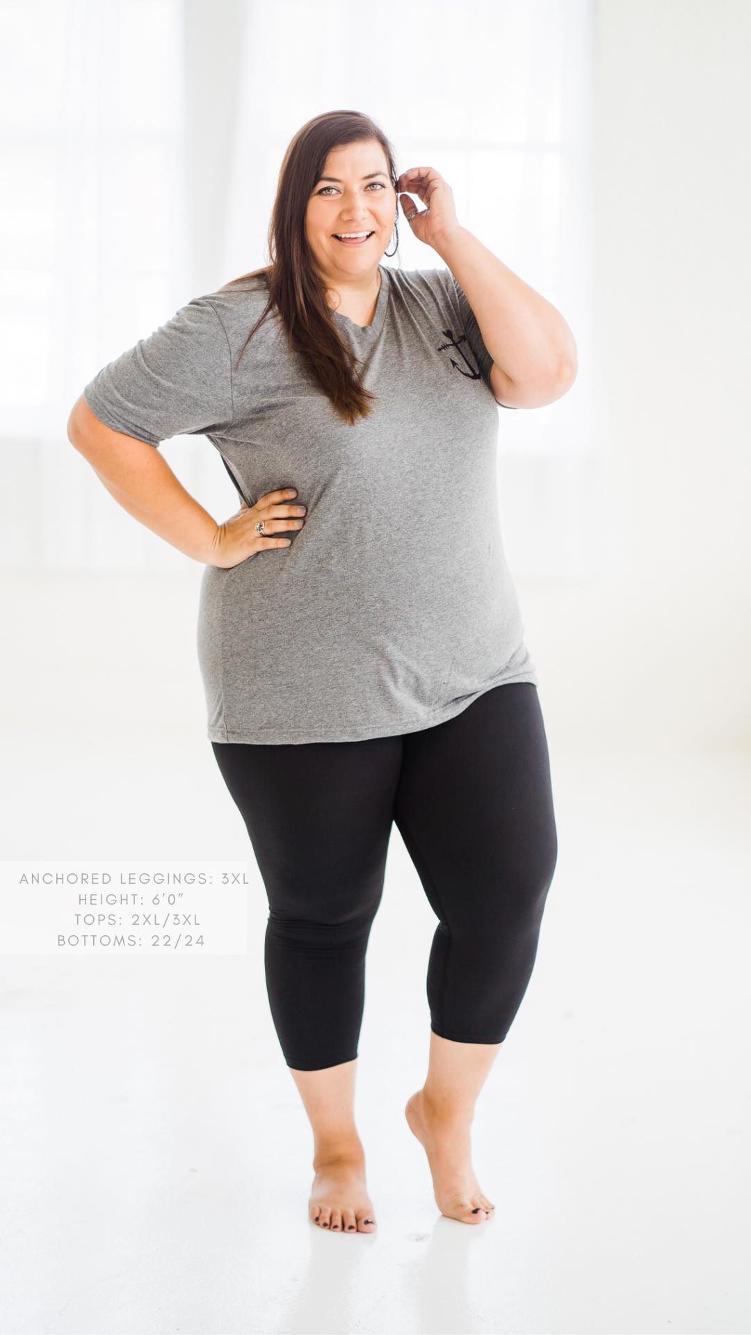 Anchors Away Black Women's Capri Length Leggings