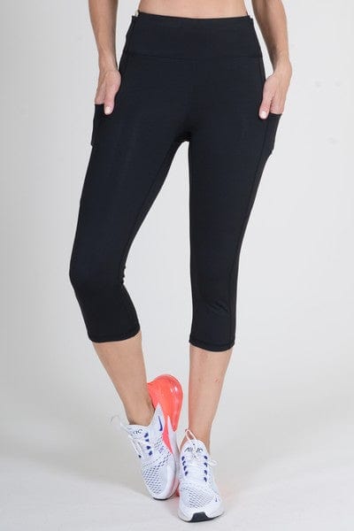 Work It Out Black Capri Leggings with Pockets