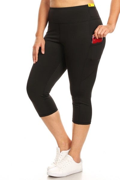 Work It Out Black Capri Leggings with Pockets