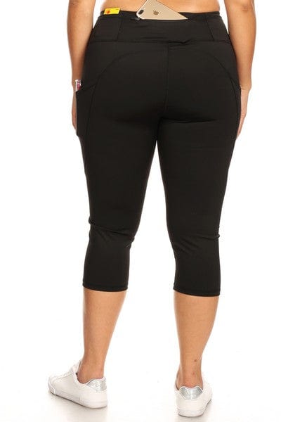 Work It Out Black Capri Leggings with Pockets