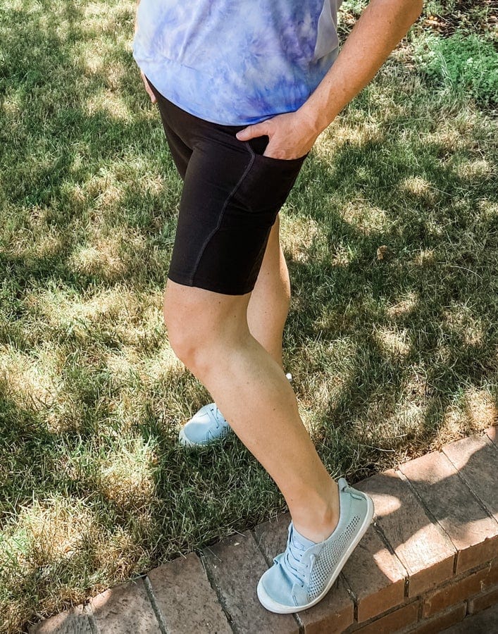 Black Biker Shorts with Pockets