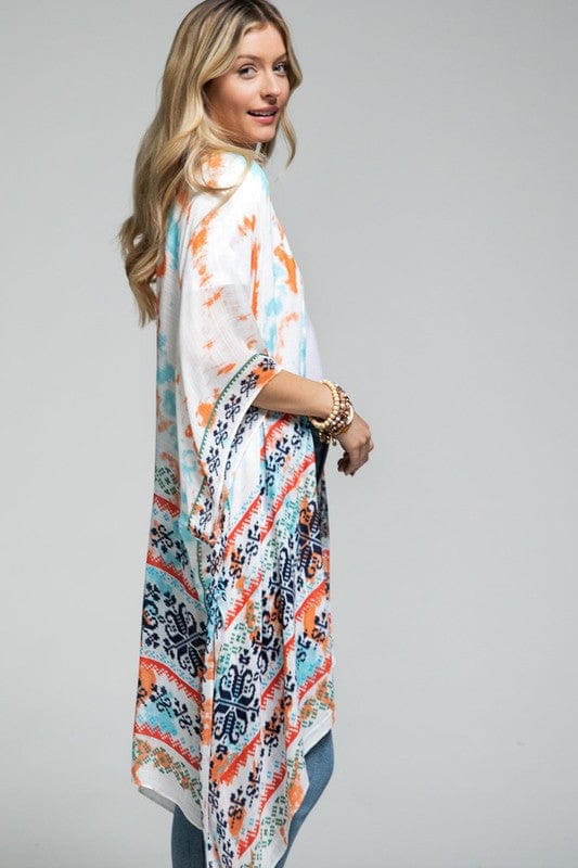 Malibu Ocean Vibes Tie Dye Kimono