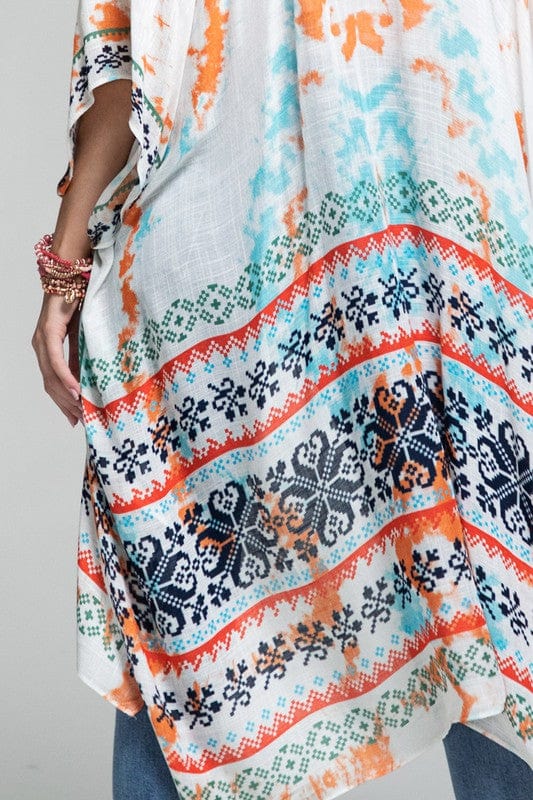 Malibu Ocean Vibes Tie Dye Kimono