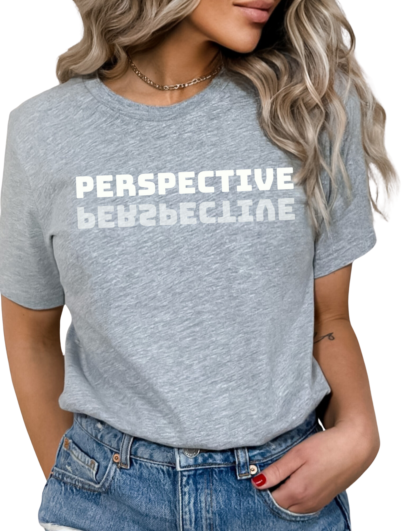 PERSPECTIVE Eco-Friendly, Fair Trade Gray Unisex T-Shirt Top