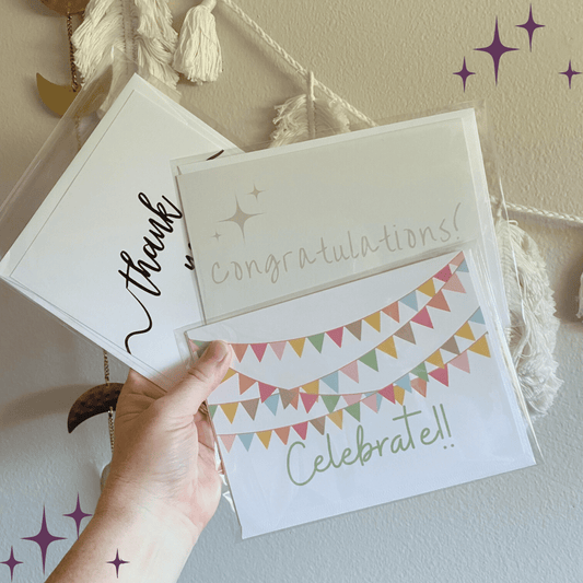 Premium Greeting Cards: Celebrate, Congratulations and Thank you