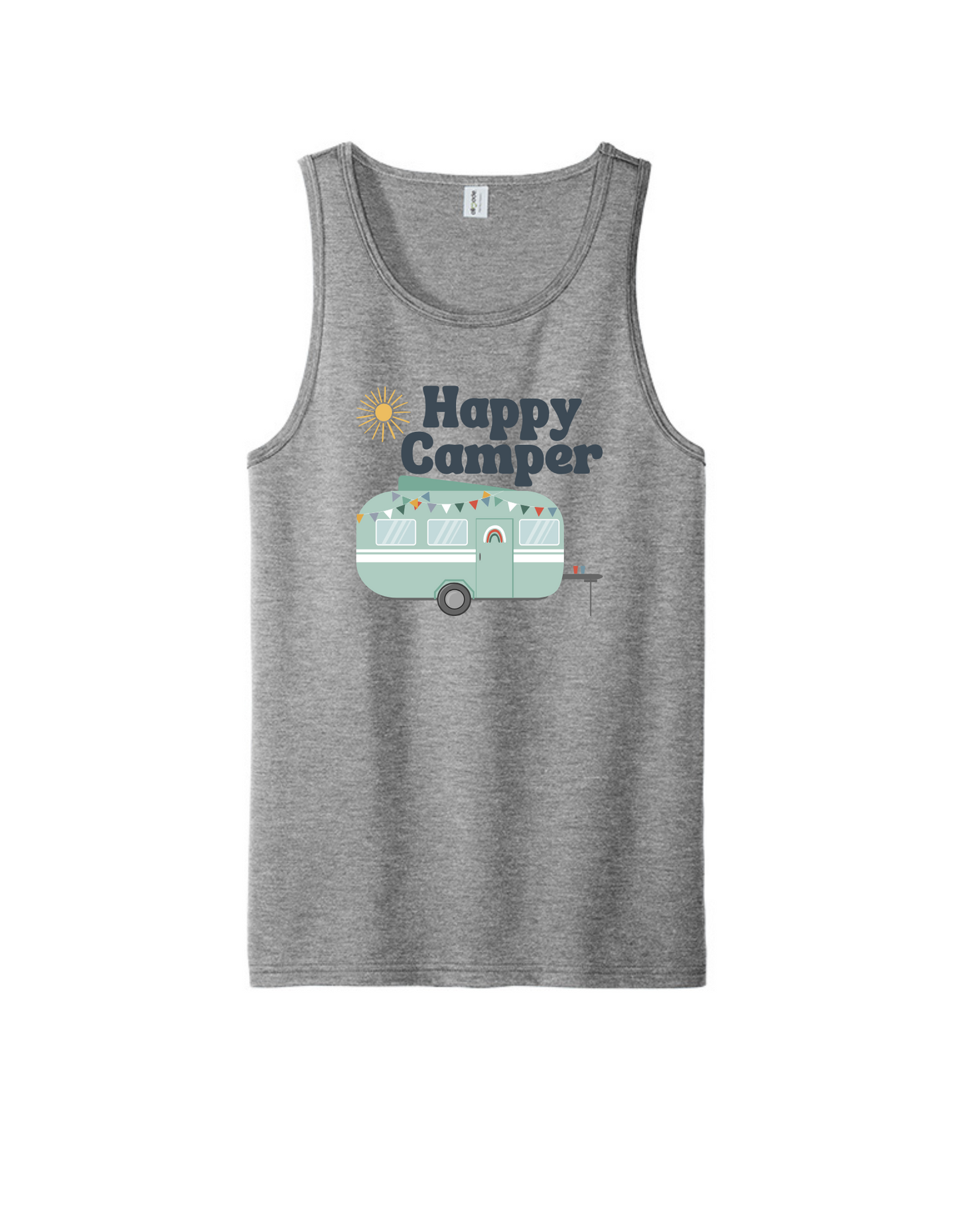 Happy Camper Gray Tank Top