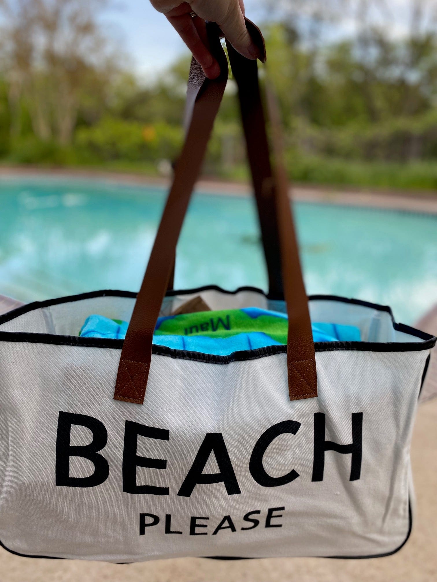 Beach discount please tote