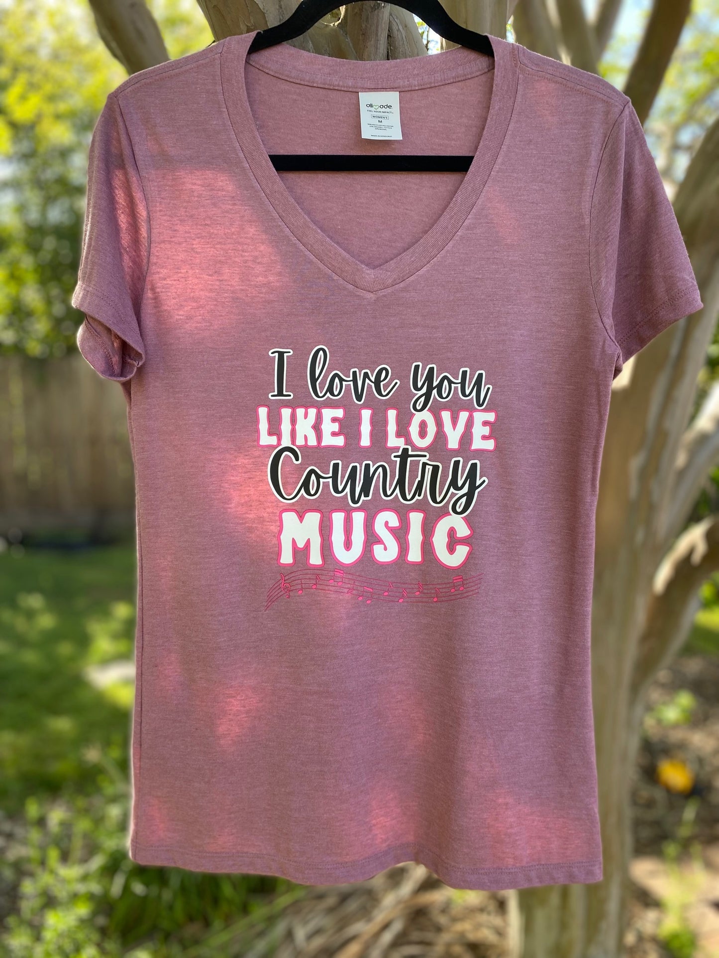 I Love You Like I Love Country Music V-Neck Tee