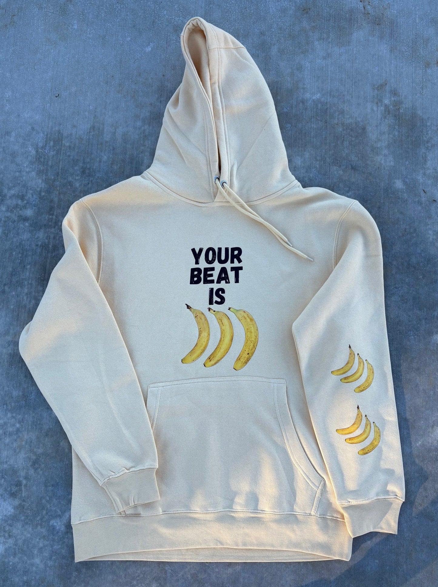 Your Beat is Bananas Pale Yellow Hoodie