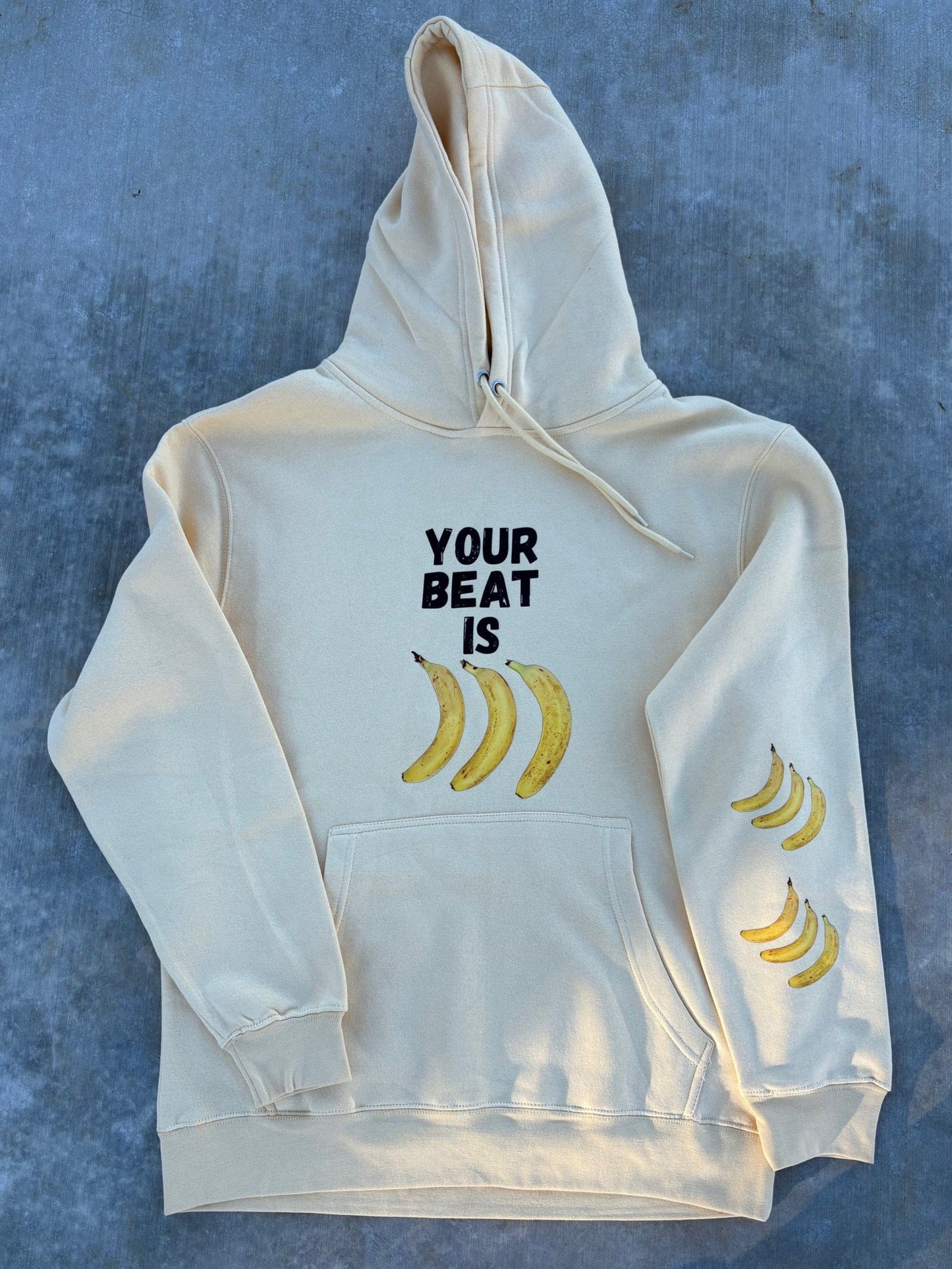 Your Beat is Bananas Pale Yellow Hoodie