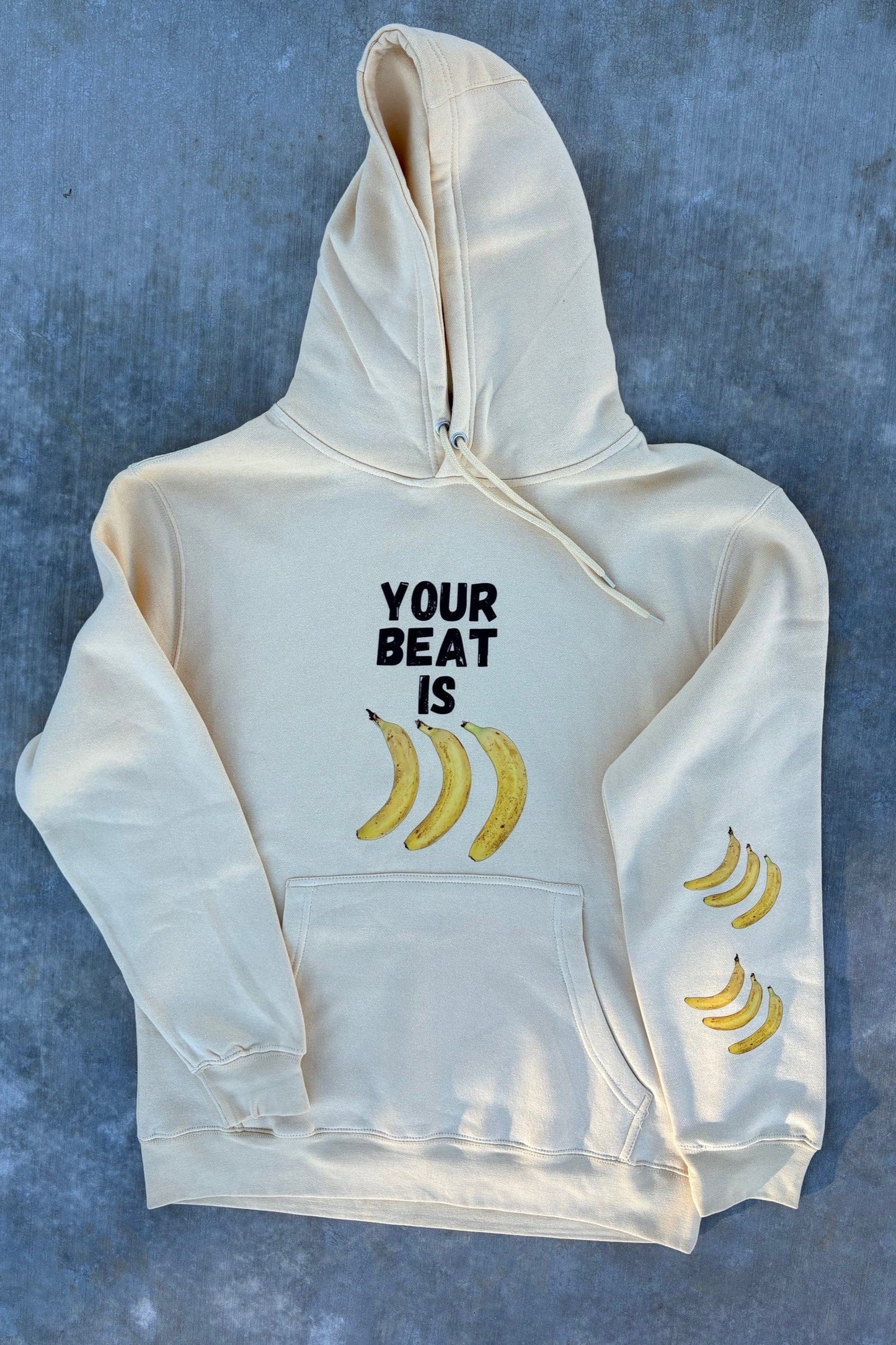 Your Beat is Bananas Pale Yellow Hoodie