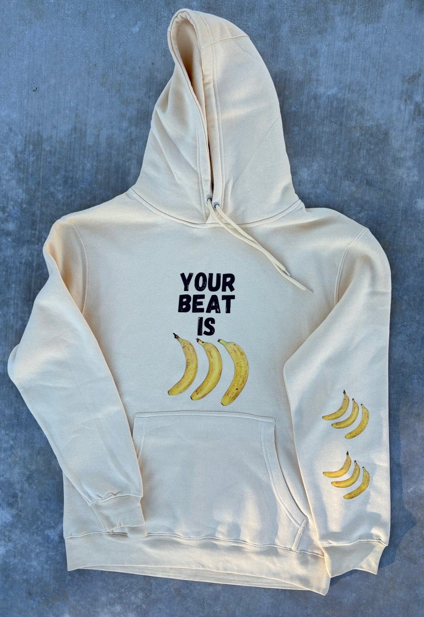 Your Beat is Bananas Pale Yellow Hoodie