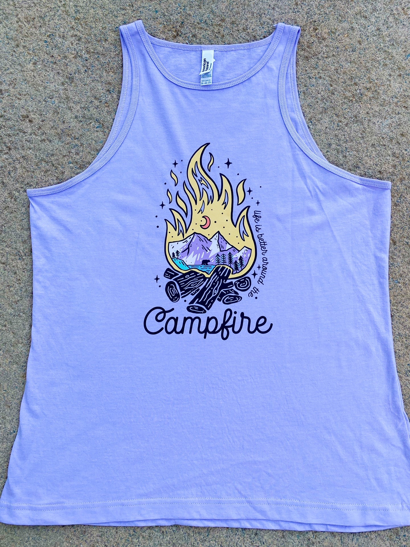 Life Is Better Around the Campfire Lilac Tank Top