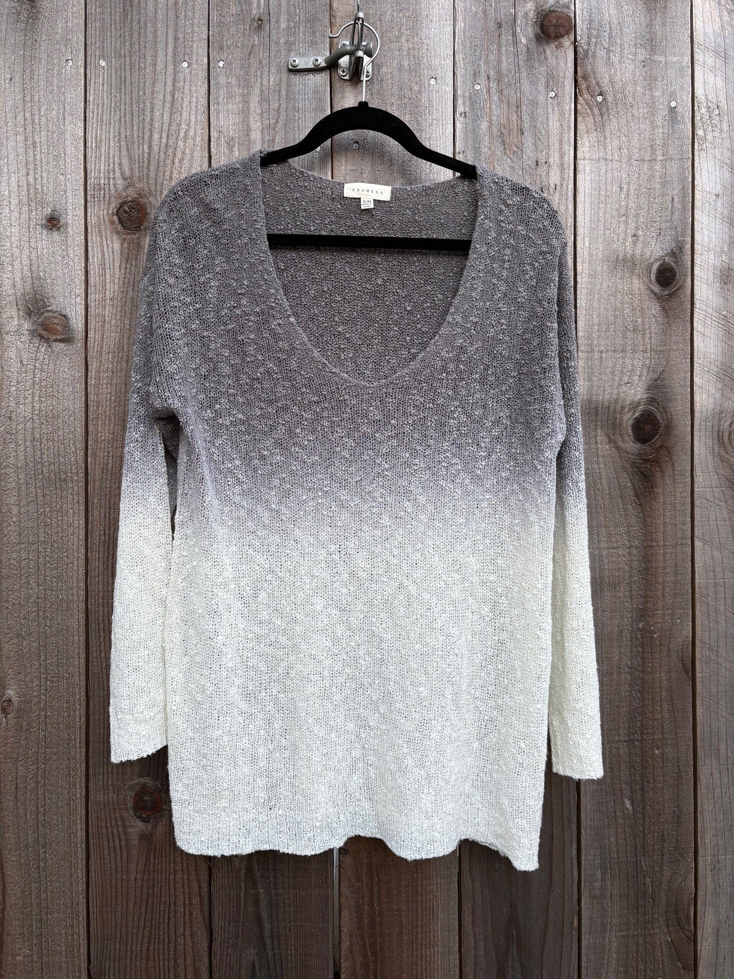 Promesa Grey and White Ombré Sweater PRE-LOVED