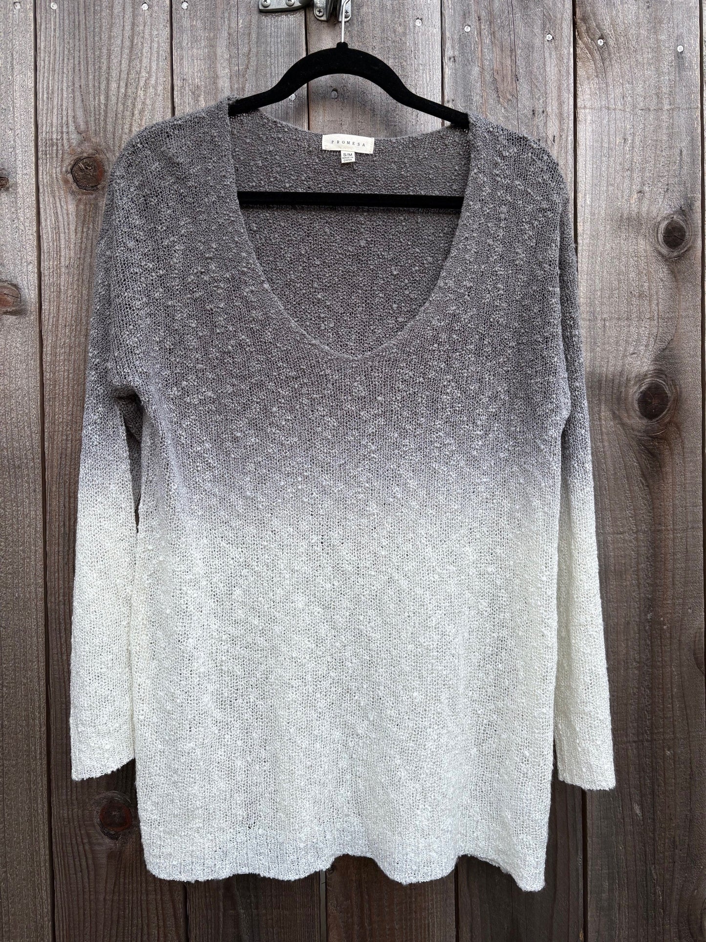 Promesa Grey and White Ombré Sweater PRE-LOVED