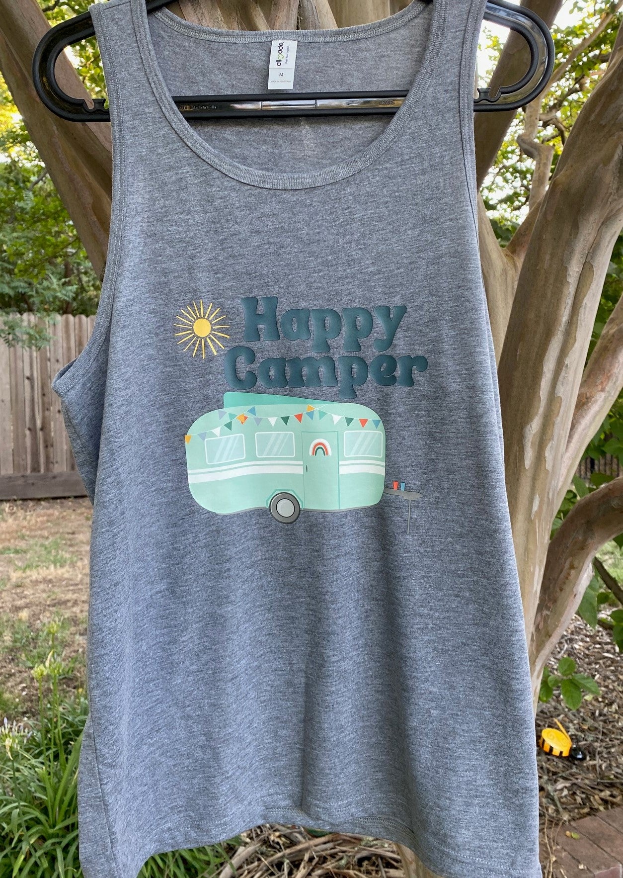 Happy Camper Gray Tank Top