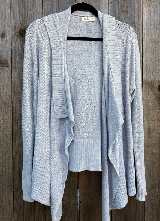 Hollister Grey Knit Cardigan Hoodie PRE-LOVED