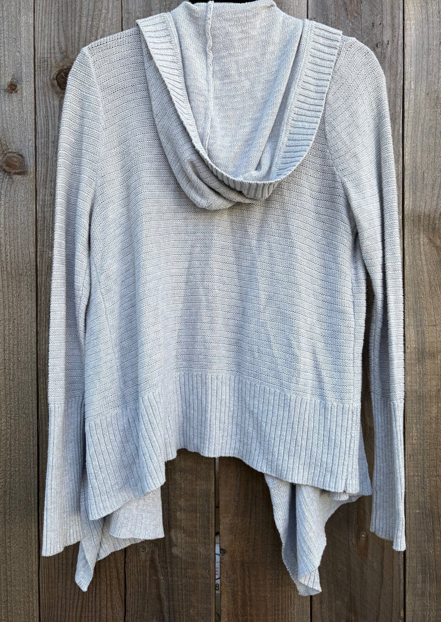 Hollister Grey Knit Cardigan Hoodie PRE-LOVED