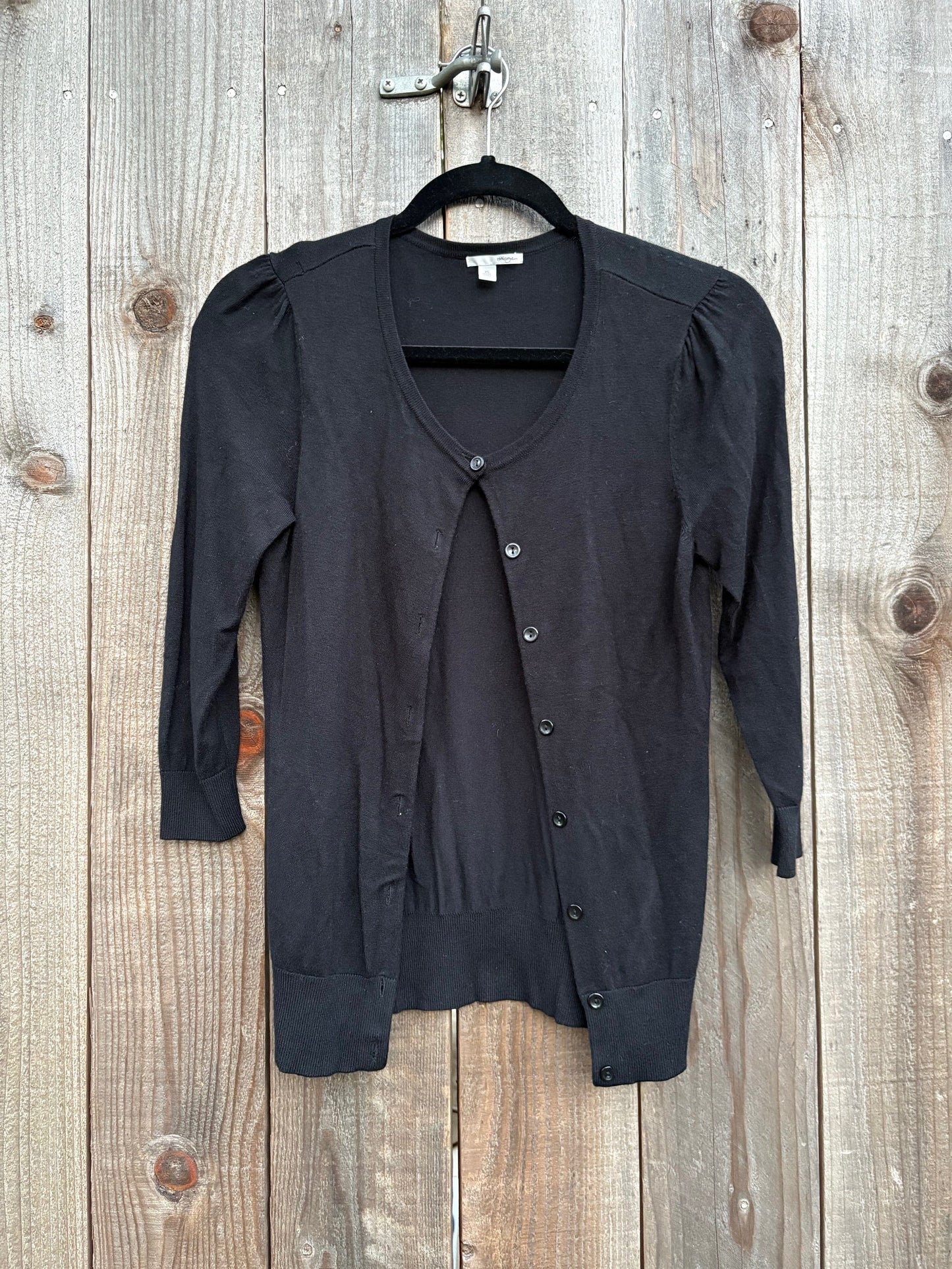 Halogen Black Button Up Sweater PRE-LOVED