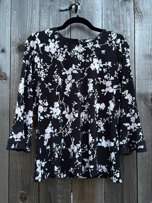 Karl Lagerfield Black Floral Blouse PRE-LOVED