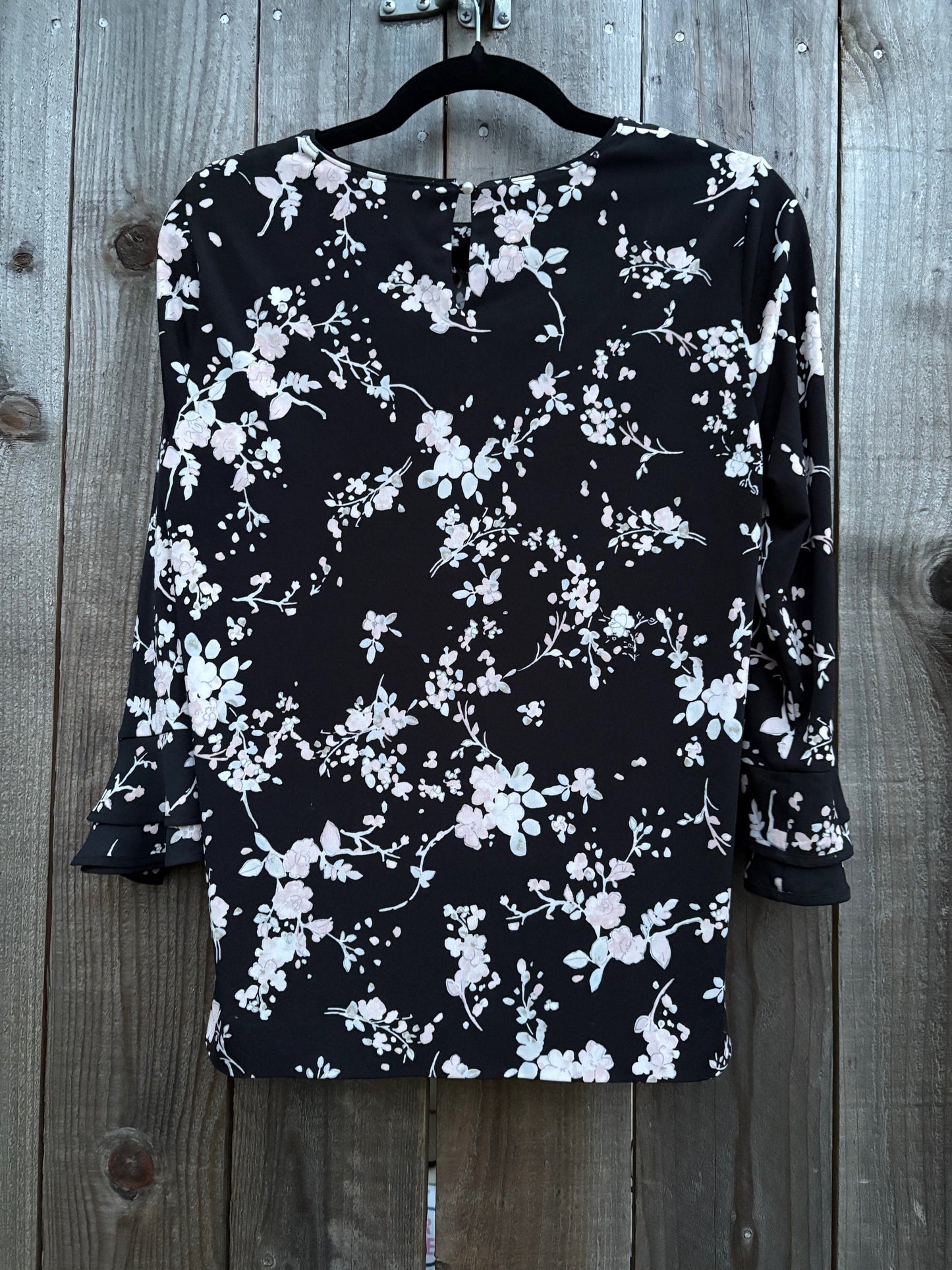 Karl Lagerfield Black Floral Blouse PRE-LOVED