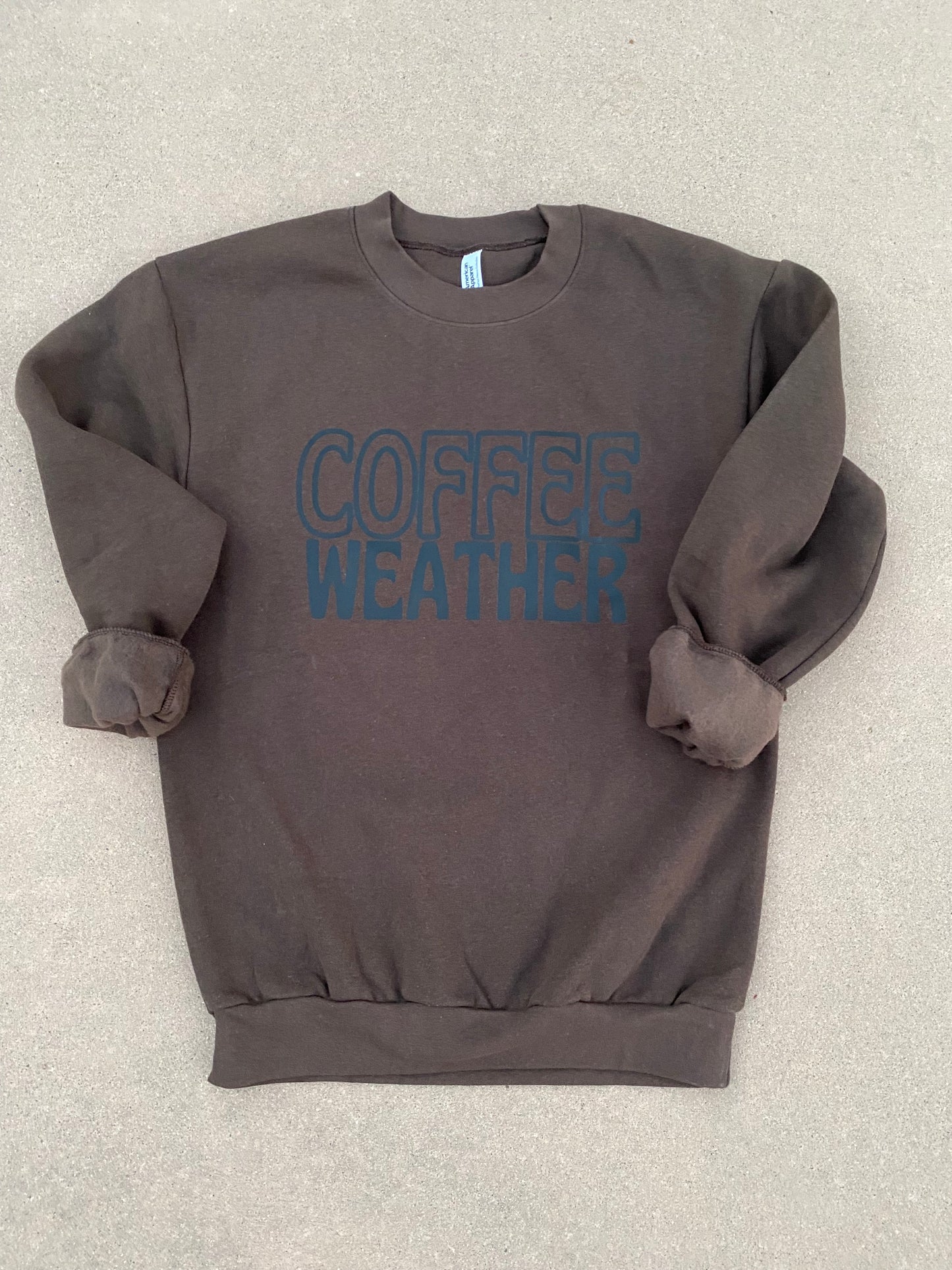 Coffee Weather Brown Fleece Sweatshirt