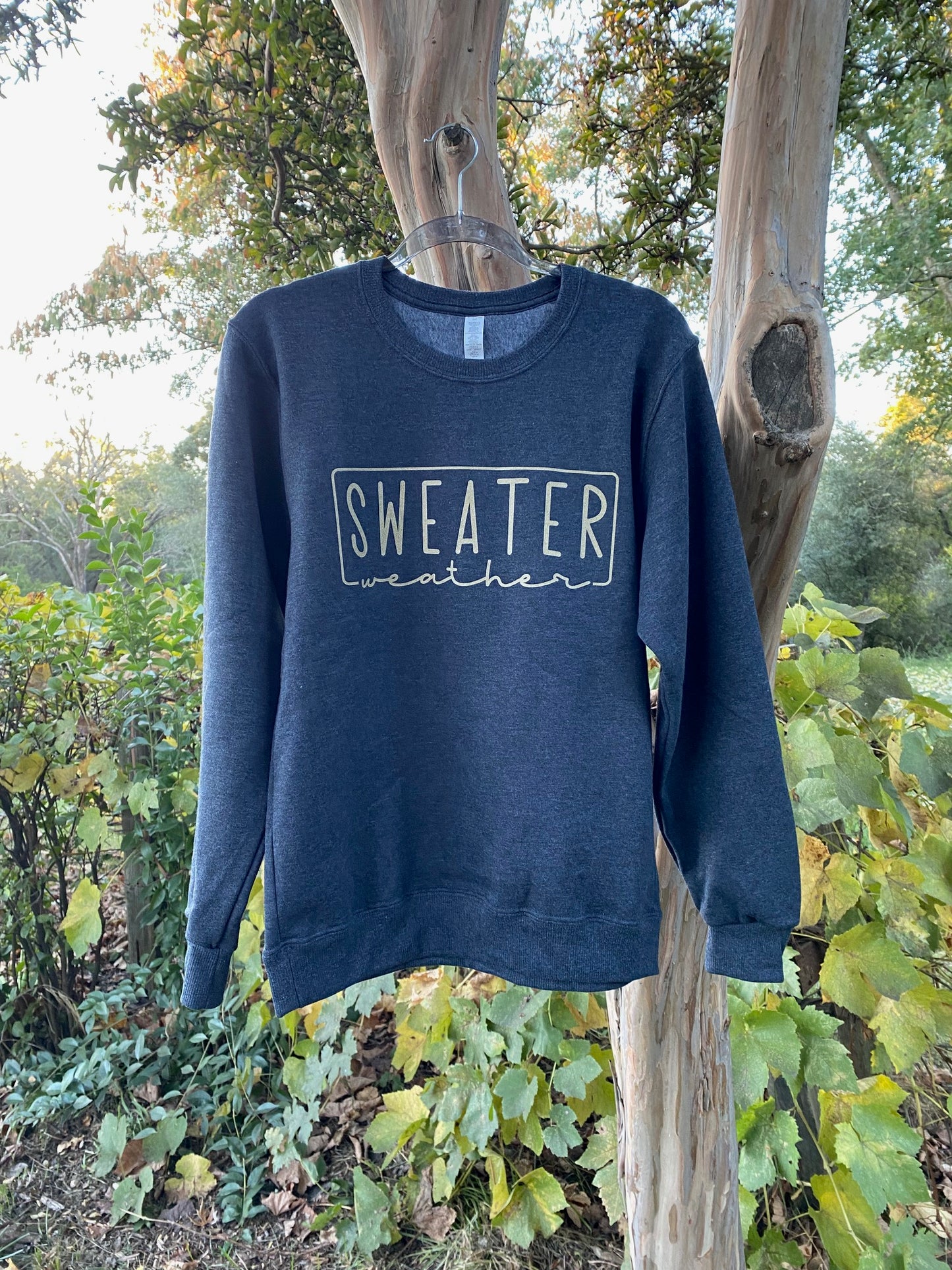 Sweater Weather Heathered Black Eco Premium Fleece Sweatshirt