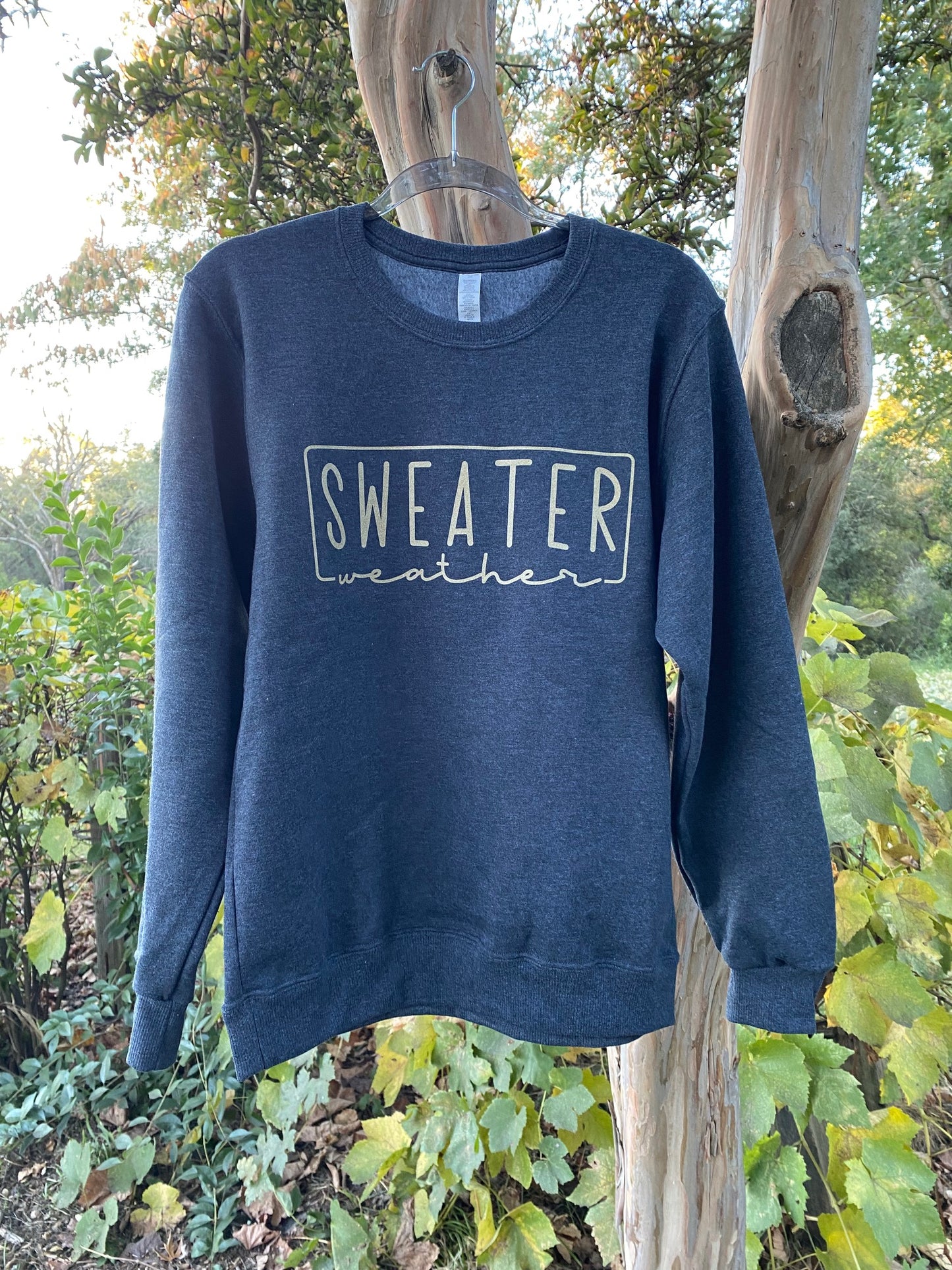 Sweater Weather Heathered Black Eco Premium Fleece Sweatshirt
