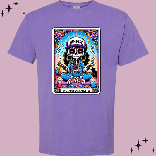 The Spiritual Gangster Lavender Cotton Graphic T-Shirt