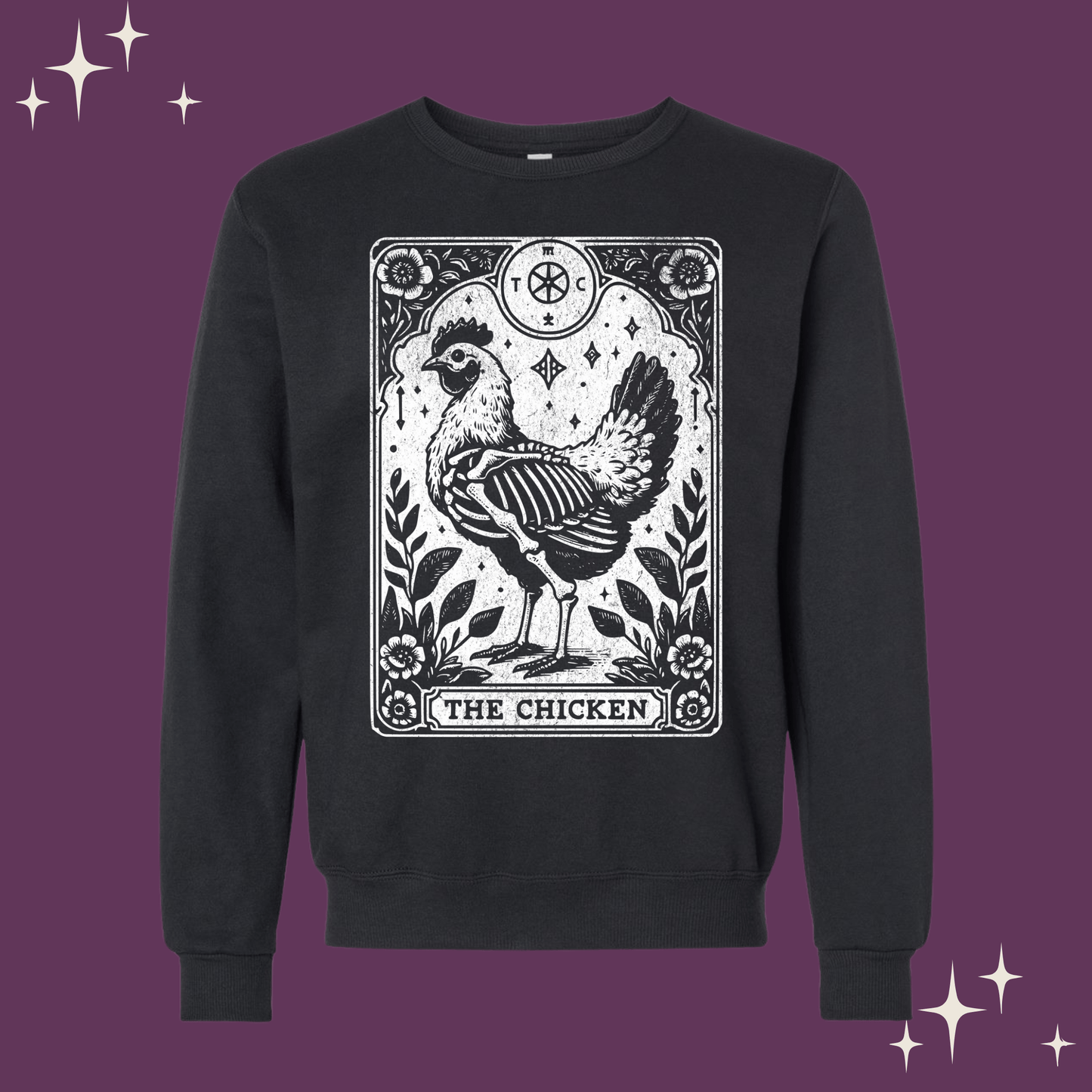 The Chicken Tarot on Cactus Green T-Shirt or Black Sweatshirt