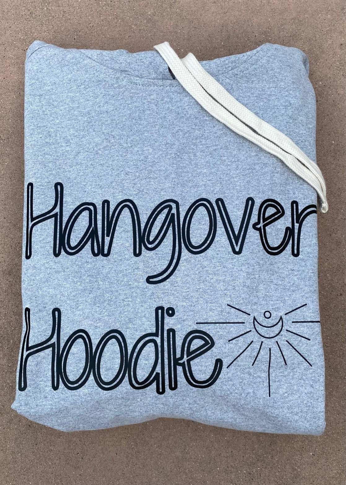 Hangover Hoodie Grey with Boho Starburst
